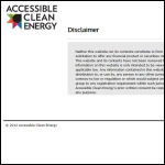 Screen shot of the ACCESSIBLE ENERGY LTD website.