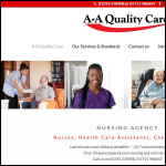 Screen shot of the A-Z QUALITY CARE Ltd website.
