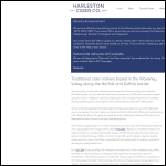 Screen shot of the HARLESTON CIDER COMPANY Ltd website.