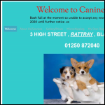 Screen shot of the CANINE CUTS Ltd website.