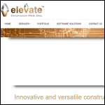 Screen shot of the ELEVATE BUILDING SOLUTIONS LTD website.