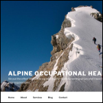 Screen shot of the ALPINE OCCUPATIONAL HEALTH LTD website.