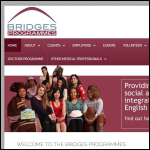 Screen shot of the THE BRIDGES PROGRAMMES website.