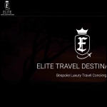Screen shot of the ELITE TRAVEL DESTINATIONS Ltd website.