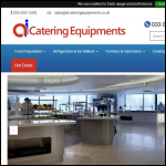 Screen shot of the A & I CATERING EQUIPMENTS Ltd website.