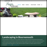 Screen shot of the Hayes Landscapes website.