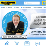 Screen shot of the max6mum security website.