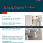 Screen shot of the EDWARDS PLUMBING SERVICES website.