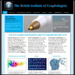 Screen shot of the British Institute of Graphologists (BIG) website.