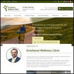 Screen shot of the Emotional Wellness Clinic website.