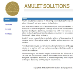 Screen shot of the Amulet Solutions Ltd website.