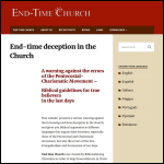 Screen shot of the End Time Pentecostal Church Ltd website.