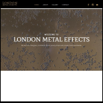 Screen shot of the LONDON METAL EFFECTS LTD. website.