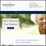 Screen shot of the Denture Services website.