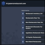 Screen shot of the AL JASEERA RESTAURANT LTD website.