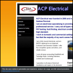 Screen shot of the ACP INSTALLATIONS LTD website.