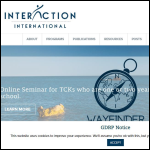 Screen shot of the INTERACTION INTERNATIONAL LTD website.