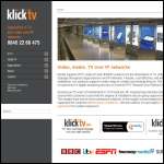 Screen shot of the Klick TV website.