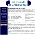 Screen shot of the Cine Guilds of Great Britain (CGGB) website.
