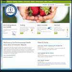 Screen shot of the Environmental Health Officers' Association (ECSA) website.