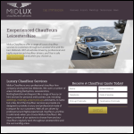 Screen shot of the Midlux Chauffeurs website.