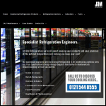 Screen shot of the J & M Refrigeration website.