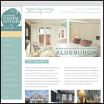 Screen shot of the Aldeburgh Coastal Cottages website.