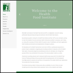 Screen shot of the Health Food Institute (IHFR) website.