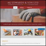 Screen shot of the M J Edwards & Son Ltd website.