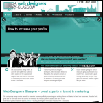 Screen shot of the Web Designers Glasgow website.