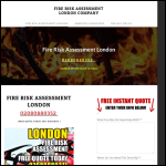 Screen shot of the Fire Risk Assessment London Company website.