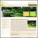 Screen shot of the Top Gardening Services London website.