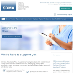 Screen shot of the Surgical Dressings Manufacturers Association (SDMA) website.