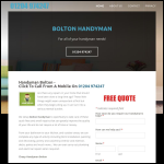 Screen shot of the Bolton Handyman website.