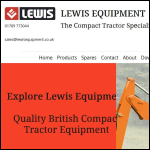 Screen shot of the Lewis Equipment Ltd website.