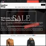 Screen shot of the The Leather Shop website.