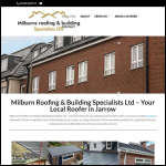 Screen shot of the Milburn Roofing & Building Specialists Ltd website.