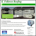 Screen shot of the K. Fellowes Roofing website.