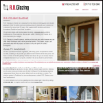Screen shot of the R B Glazing website.