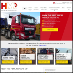 Screen shot of the Hill Metal Recycling Ltd website.