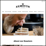 Screen shot of the Exmouth Coffee Roasters website.