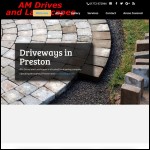 Screen shot of the AM Drives and Landscapes website.