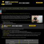 Screen shot of the Bob's Handyman Services Manchester website.