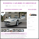 Screen shot of the Sheffield Wedding Cars website.