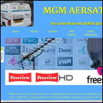 Screen shot of the MGM Aersat Ltd website.