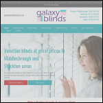 Screen shot of the Galaxy Blinds website.