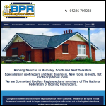 Screen shot of the BPR Roofing Services website.