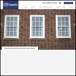 Screen shot of the TR Carpentry website.