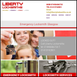 Screen shot of the Liberty Locksmiths website.