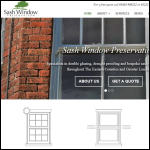 Screen shot of the Sash Window Preservation website.